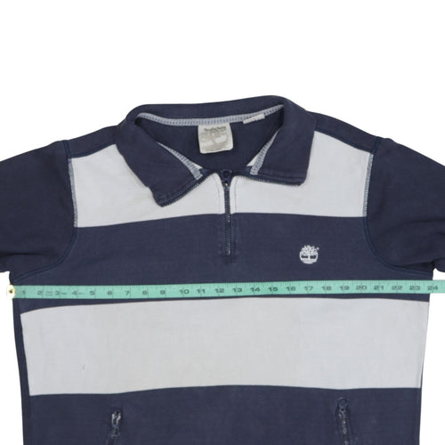 Timberland Men's Blue XL Striped Long Sleeve Polo Top