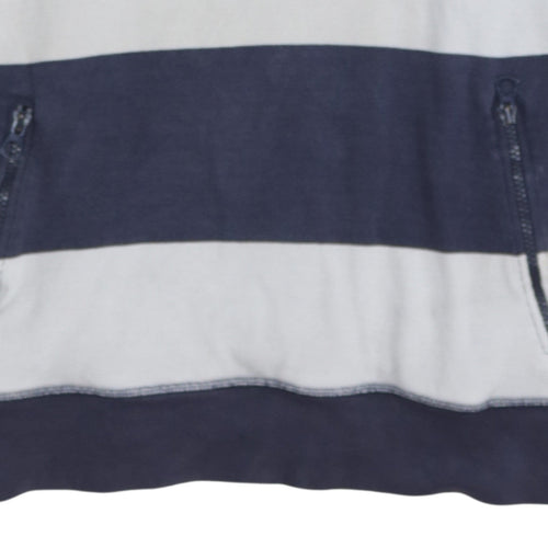 Timberland Men's Blue XL Striped Long Sleeve Polo Top