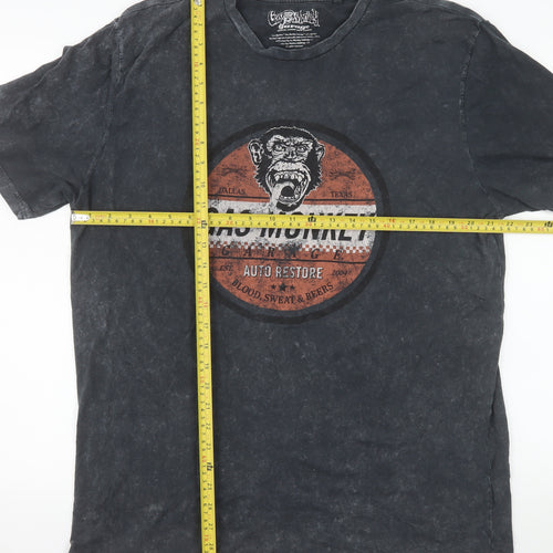 Next Men's Black Gas Monkey Graphic Short Sleeve T-Shirt XL