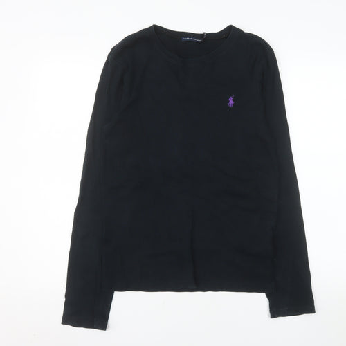 Ralph Lauren Sport Men's Black Cotton Long Sleeve Casual Top XL