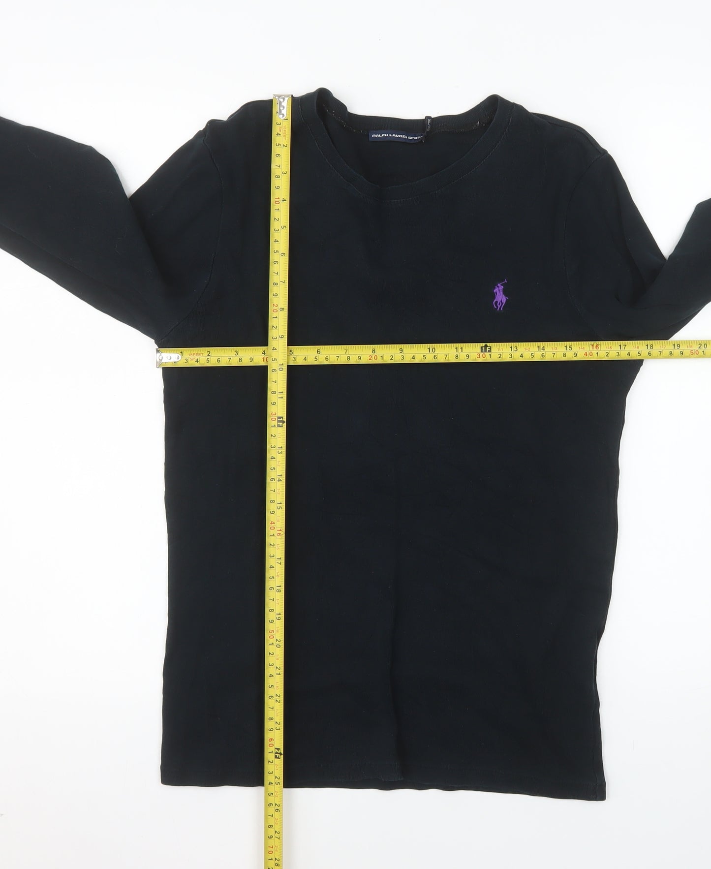 Ralph Lauren Sport Men's Black Cotton Long Sleeve Casual Top XL