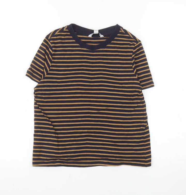 Next Women’s Multicoloured Stripe Cotton Short Sleeve T-Shirt Size 6P