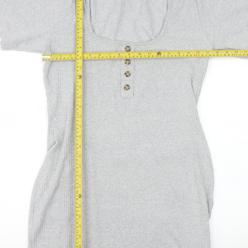 Missguided Women’s Grey Short Sleeve Bodycon Dress Size 18