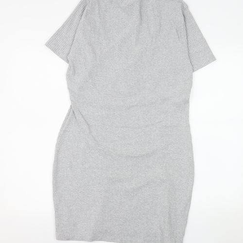 Missguided Women’s Grey Short Sleeve Bodycon Dress Size 18