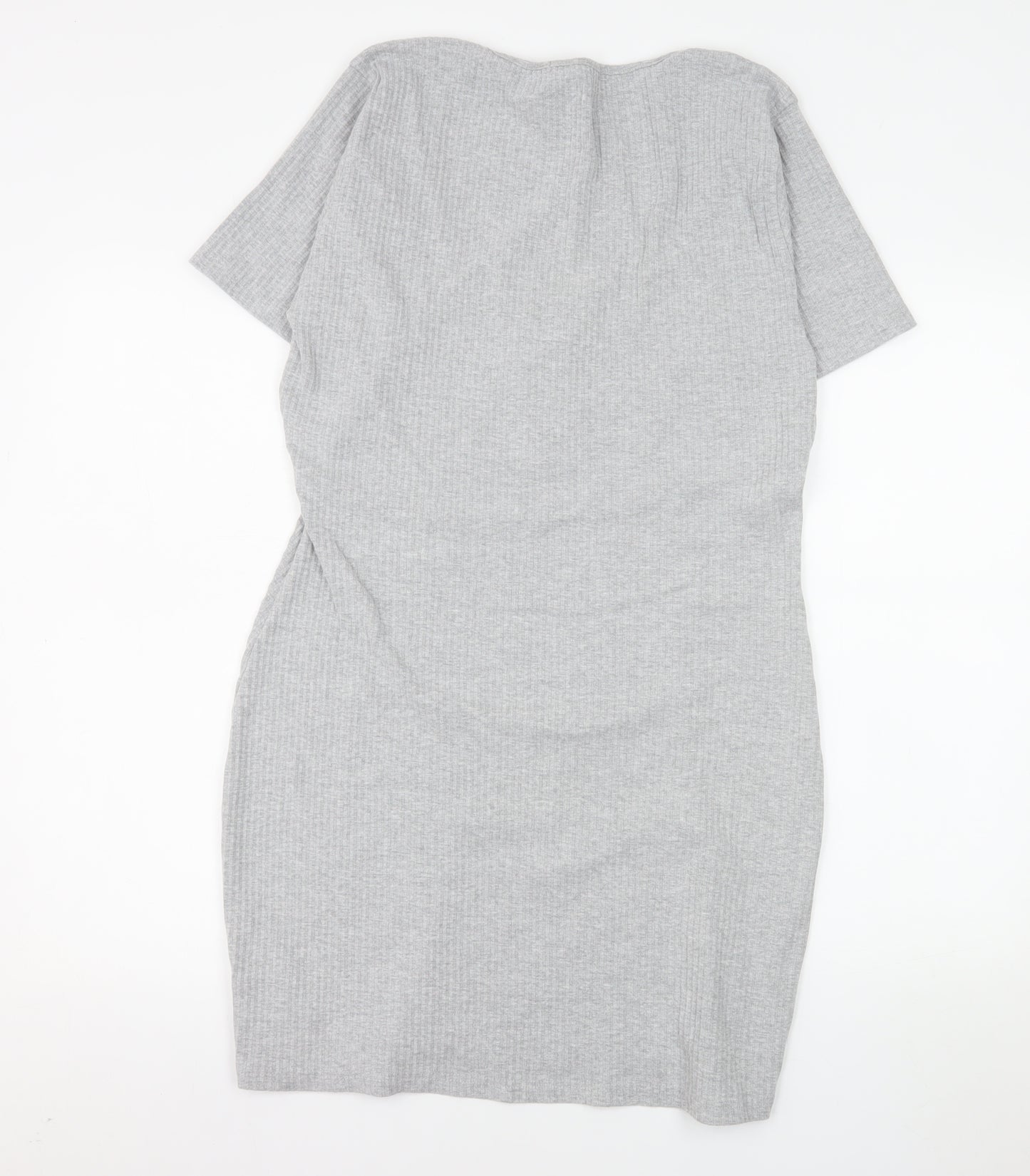Missguided Women’s Grey Short Sleeve Bodycon Dress Size 18