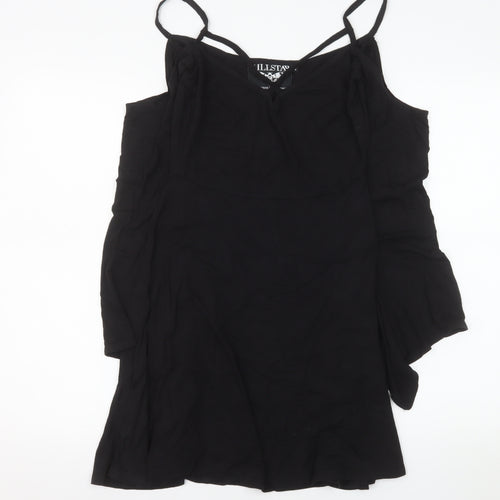 Killstar Women’s Black S Gothic Cold Shoulder Slip Dress