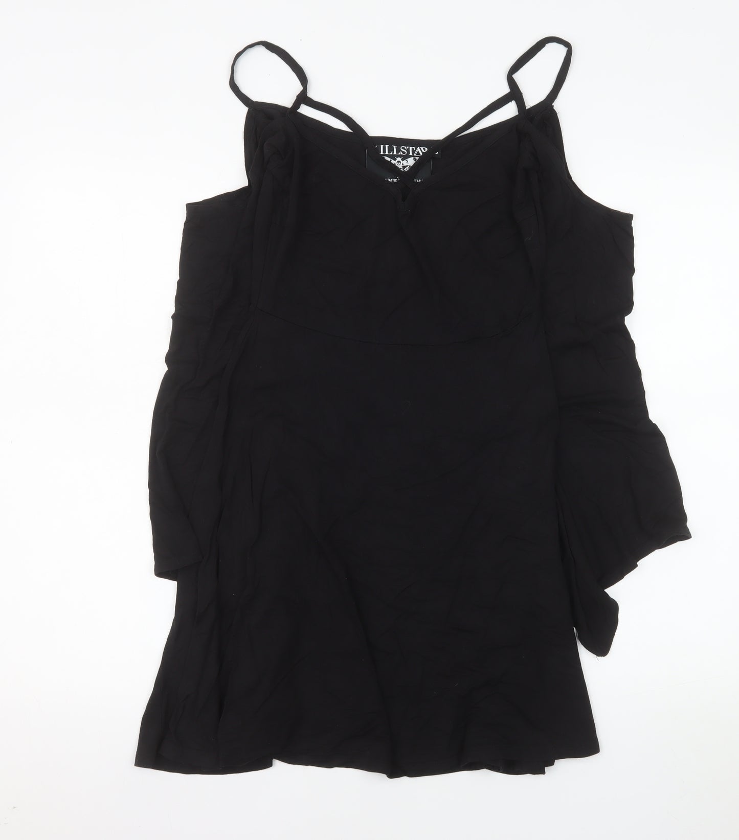 Killstar Women’s Black S Gothic Cold Shoulder Slip Dress
