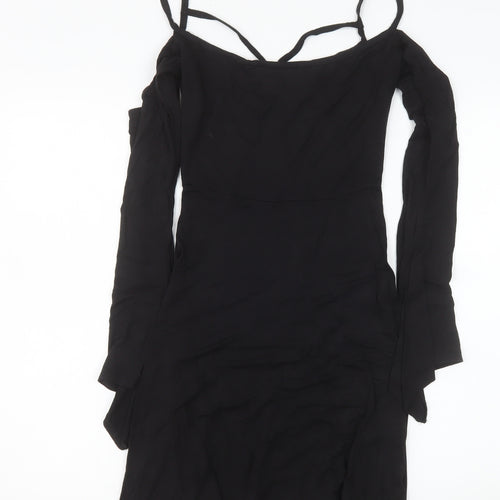 Killstar Women’s Black S Gothic Cold Shoulder Slip Dress