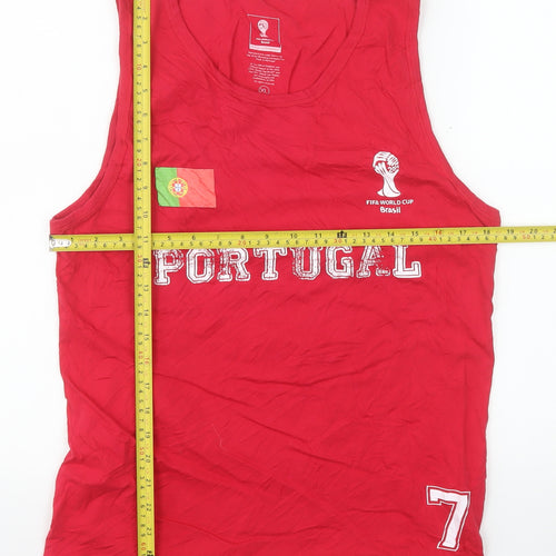 The Great Branding Company Men's Red Portugal XL Sleeveless World Cup Top
