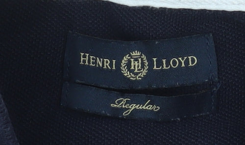 Henri Lloyd Men's Blue Regular Fit Cotton Polo Shirt Size L