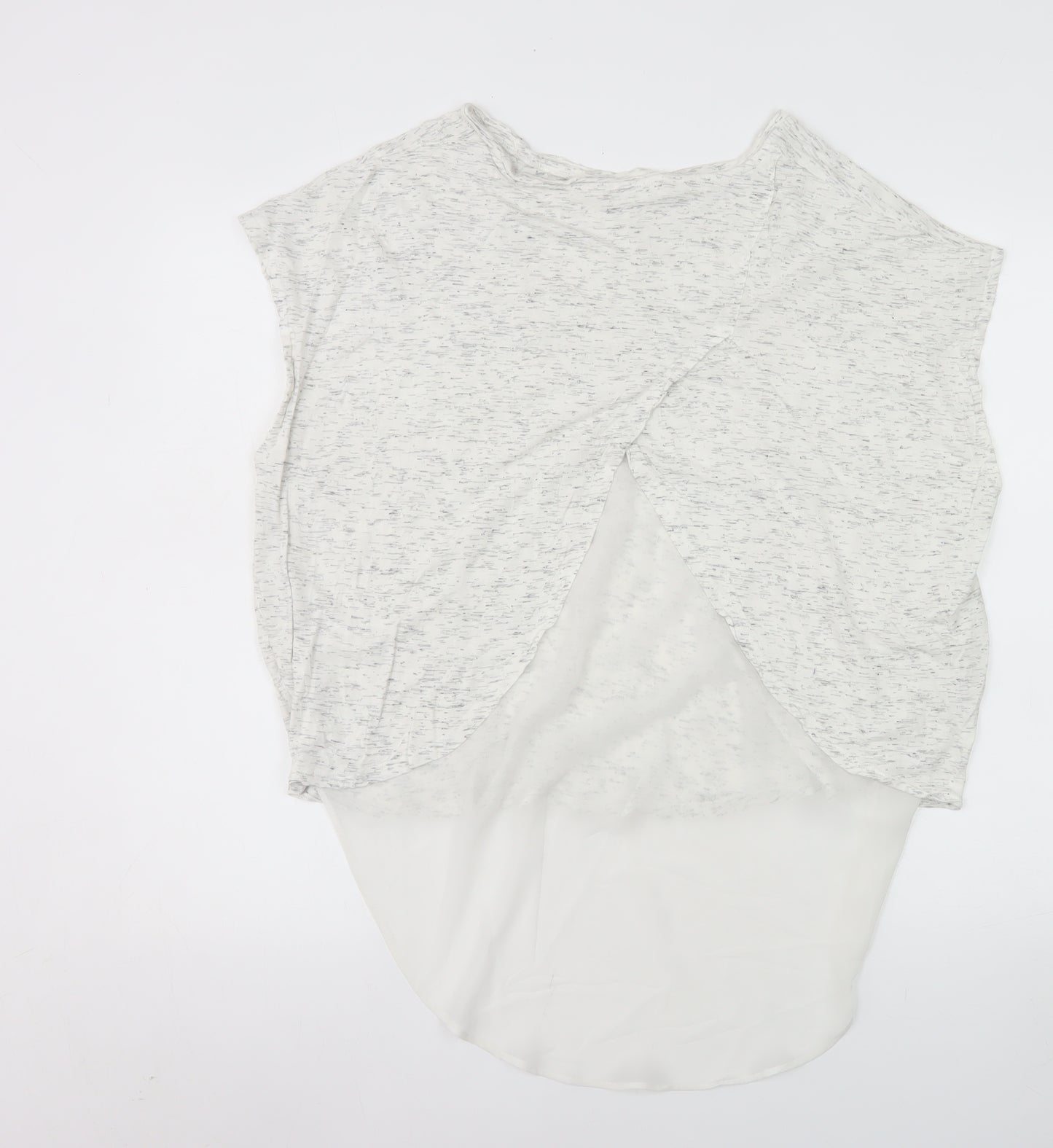 Great Plains Women White Sleeveless Tunic Blouse M