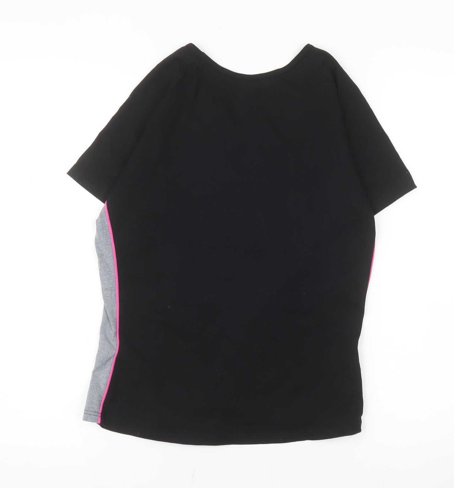 Marks and Spencer Women’s Black V-Neck Short Sleeve Stretch T-Shirt Size 14