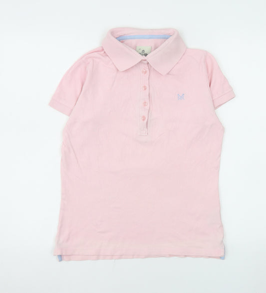 Crew Clothing Co. Women's Pink Cotton Polo Shirt Size 12