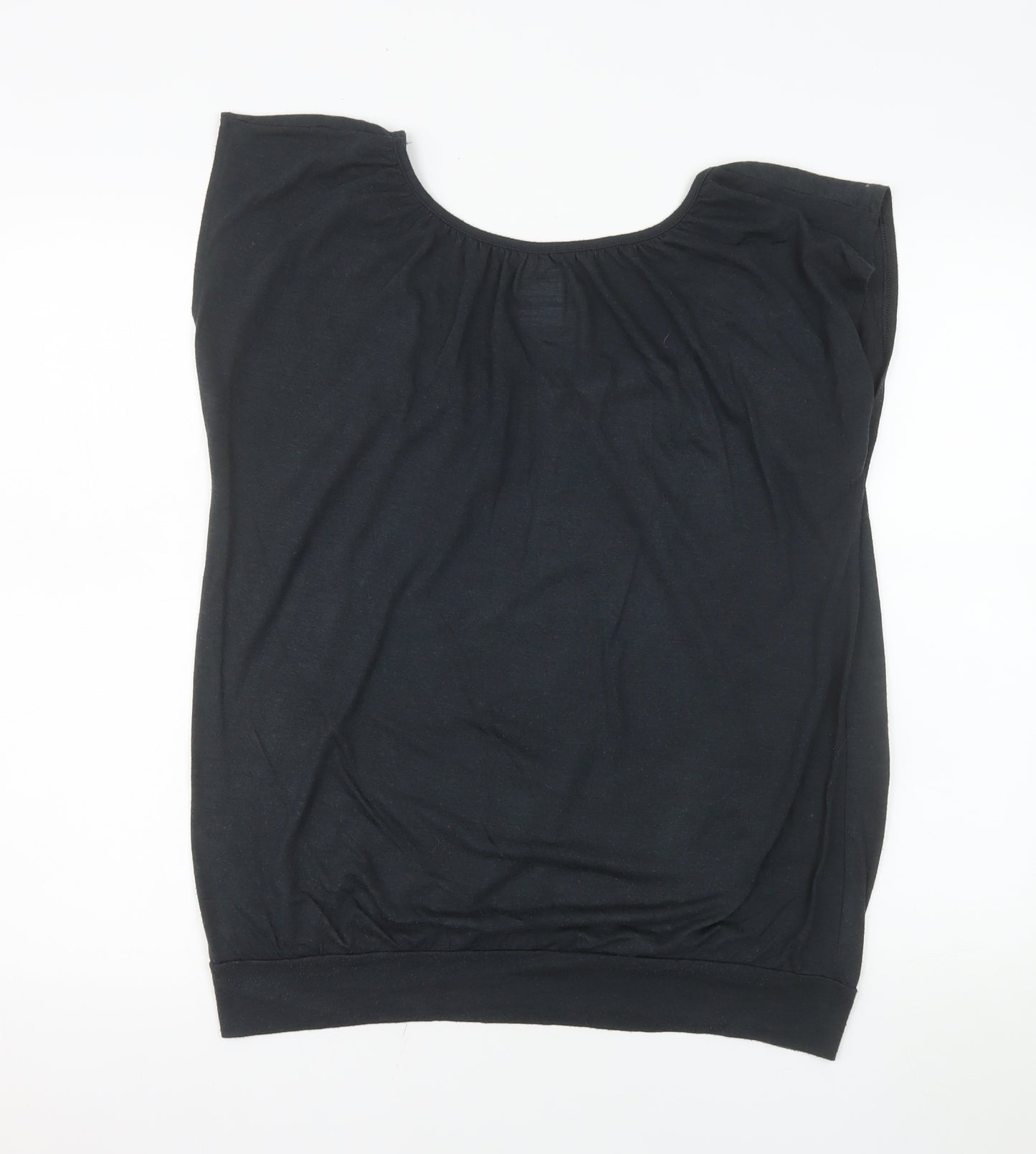 Gap Womens Black Rhinestone Scoop Neck Sleeveless T-Shirt Size M