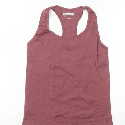 Forever 21 Womens Pink Racerback Tank Top S Slim Fit Activewear