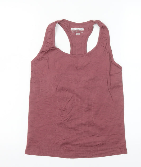 Forever 21 Womens Pink Racerback Tank Top S Slim Fit Activewear