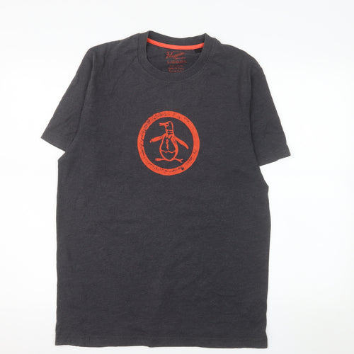 Original Penguin by Munsingwear Men's Grey Short Sleeve T-Shirt L