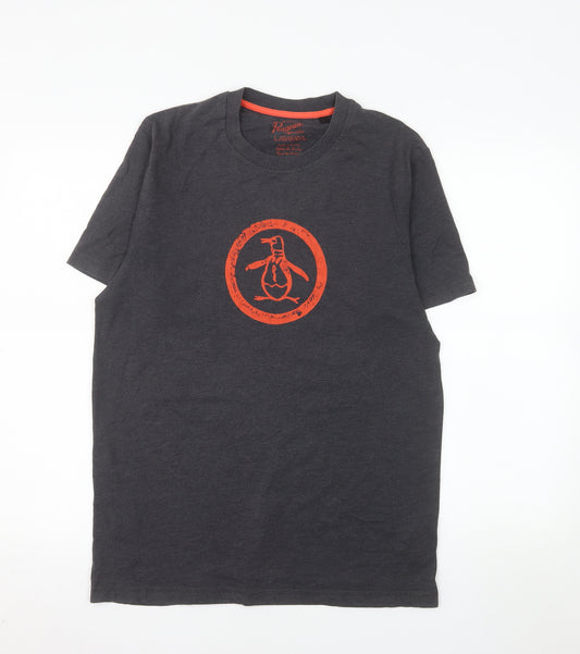 Original Penguin by Munsingwear Men's Grey Short Sleeve T-Shirt L