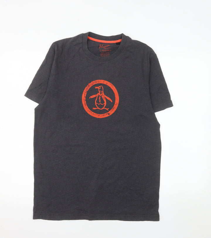 Original Penguin by Munsingwear Men's Grey Short Sleeve T-Shirt L