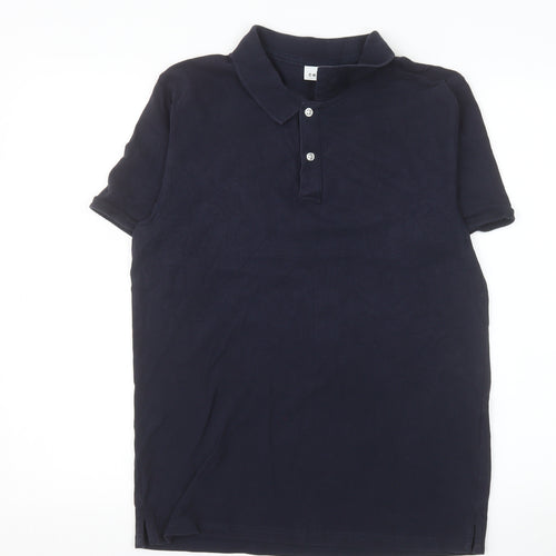 Celio Mens Blue Cotton Short Sleeve Polo Shirt Size M
