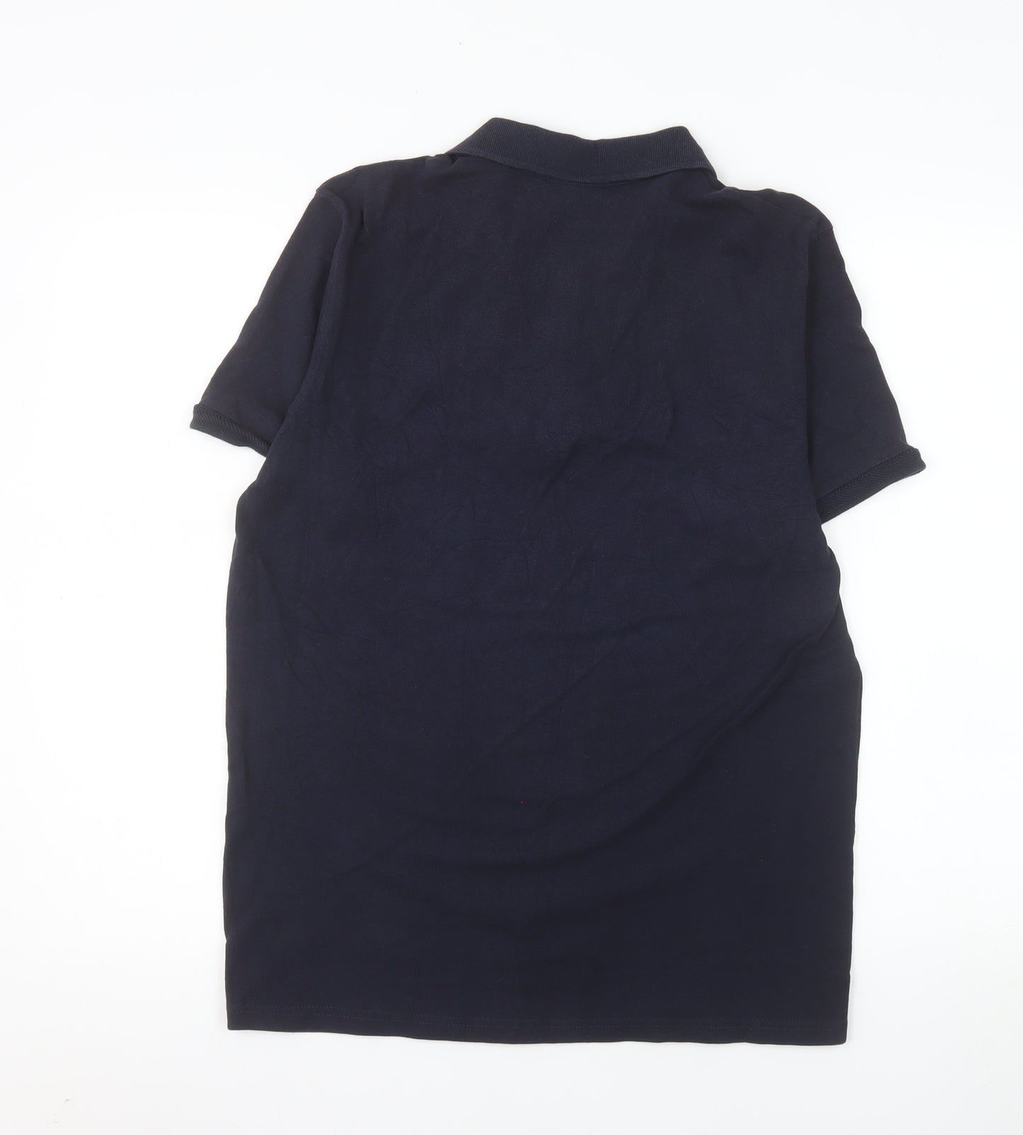 Celio Mens Blue Cotton Short Sleeve Polo Shirt Size M