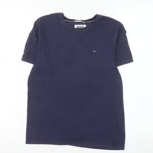 Tommy Hilfiger Denim Men's Navy Blue Small Crew Neck T-Shirt