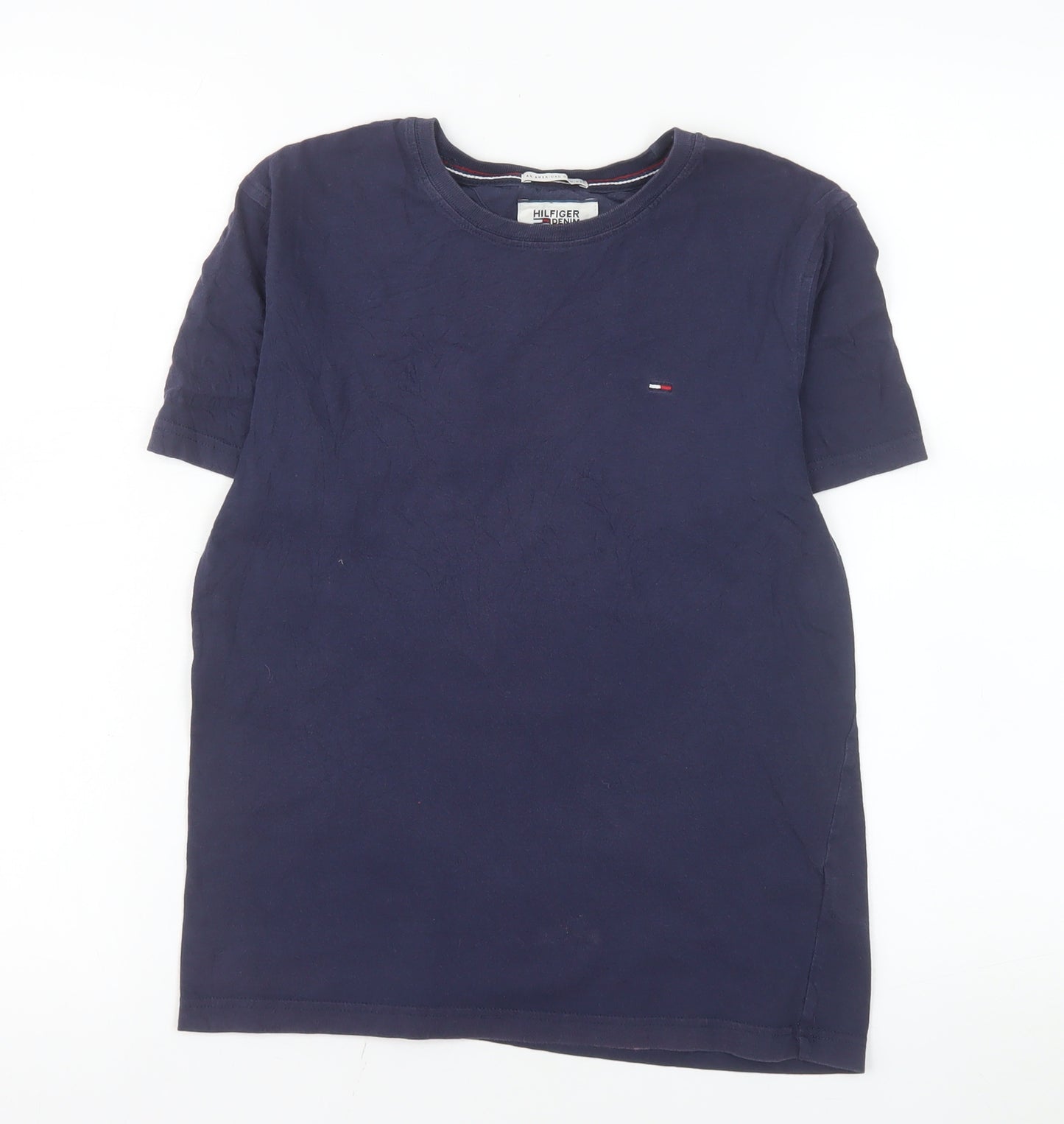 Tommy Hilfiger Denim Men's Navy Blue Small Crew Neck T-Shirt
