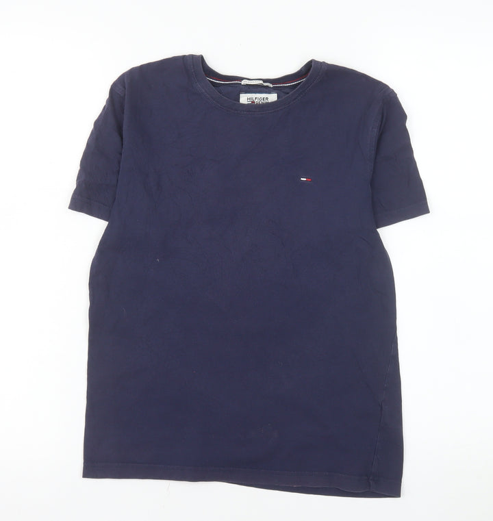 Tommy Hilfiger Denim Men's Navy Blue Small Crew Neck T-Shirt
