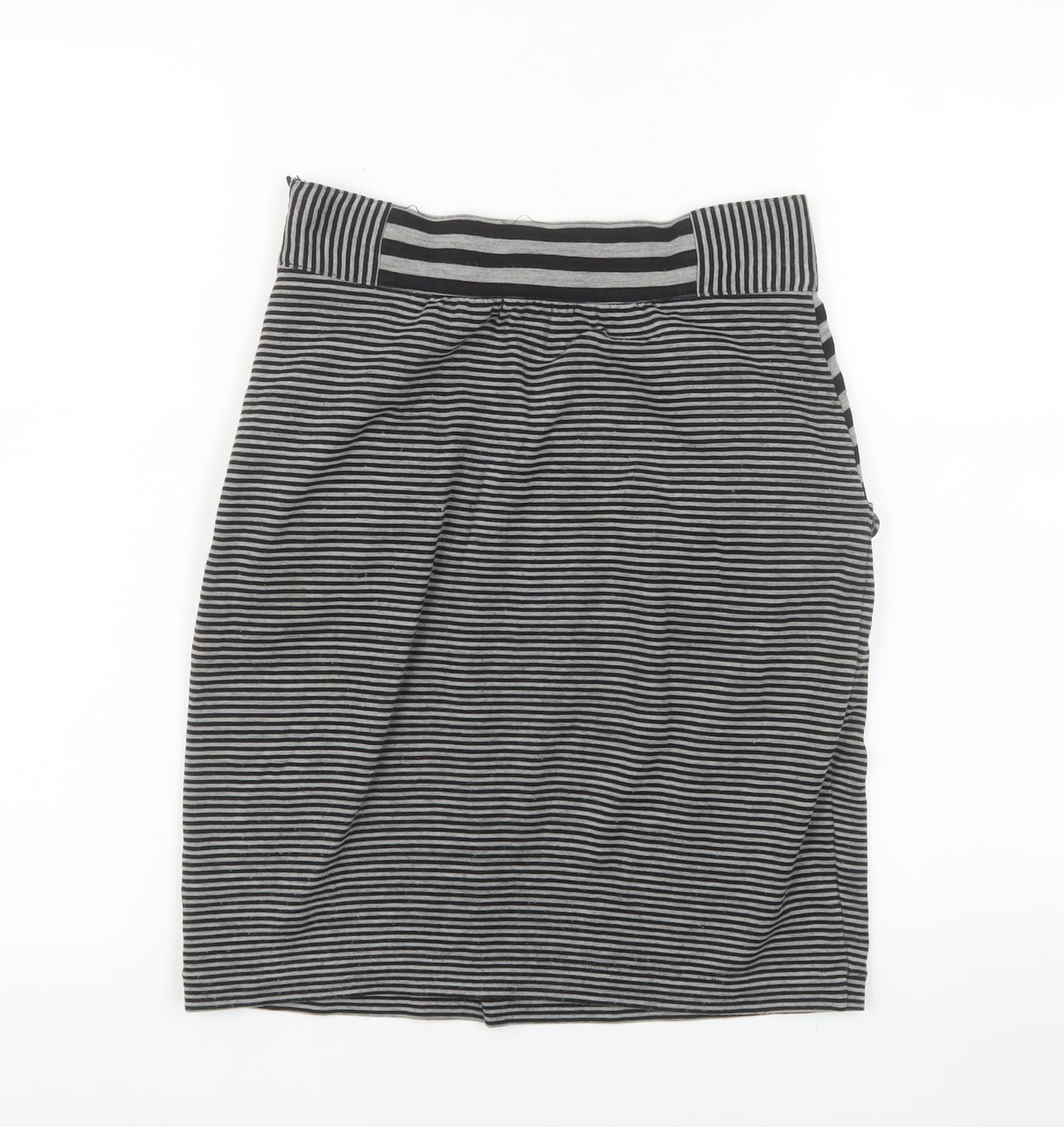 Silence + Noise Women’s Grey Striped Pencil Skirt XS