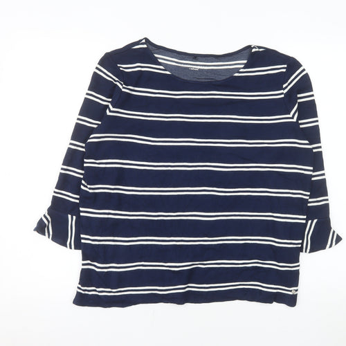 Gerry Weber Women’s Blue Striped 3/4 Sleeve T-Shirt Size 16