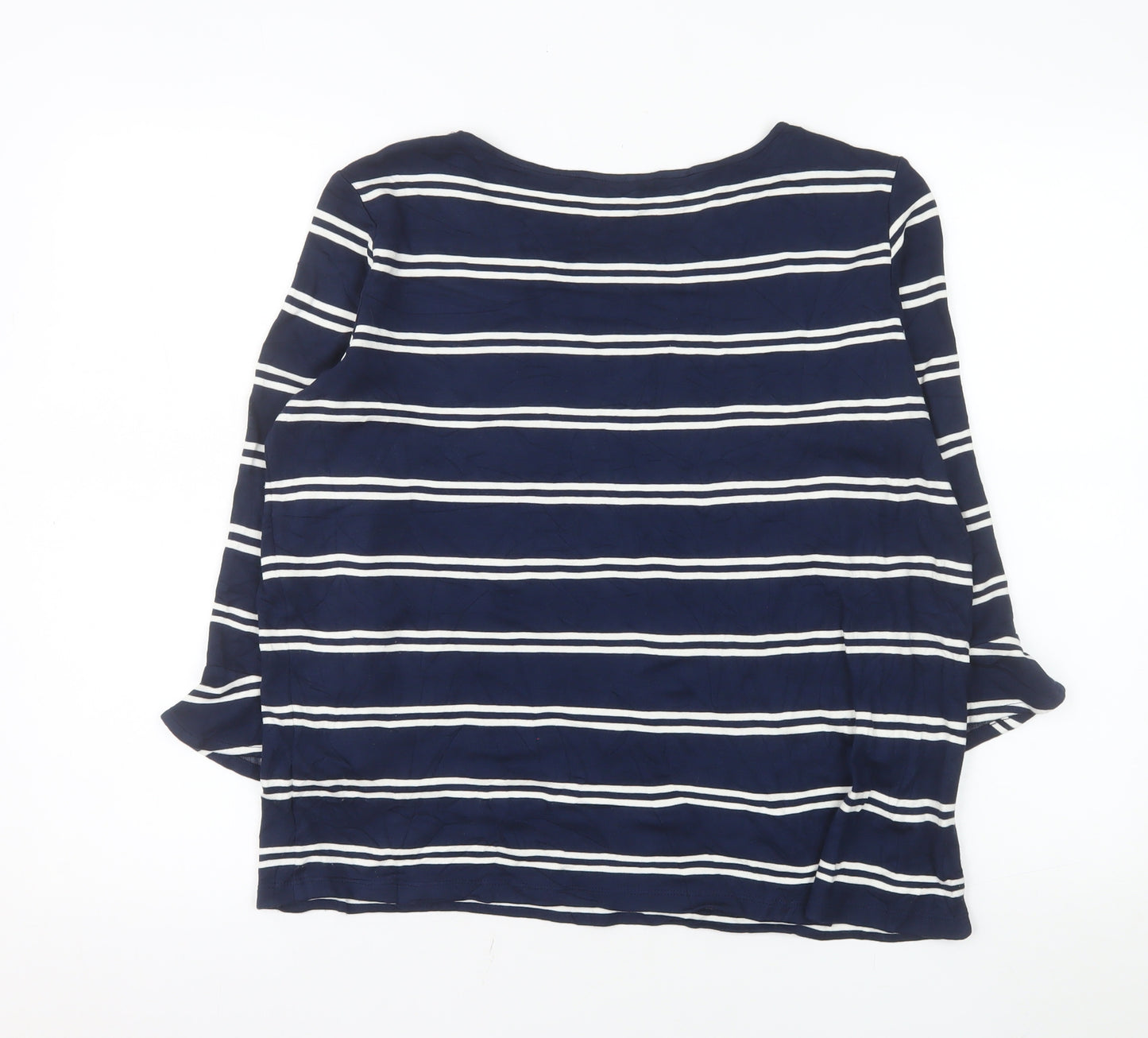 Gerry Weber Women’s Blue Striped 3/4 Sleeve T-Shirt Size 16