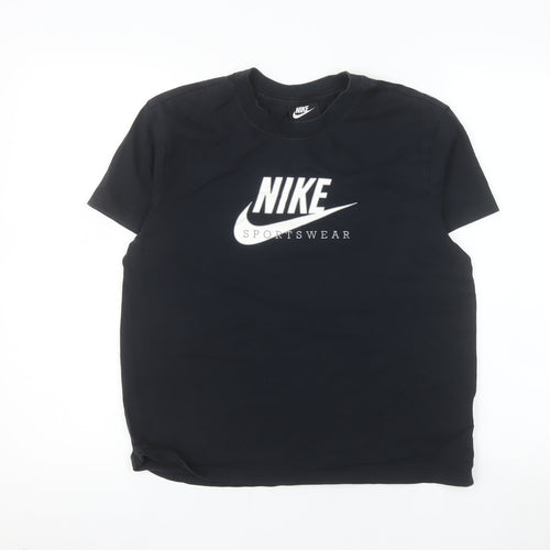Nike Men Black Sportswear Cotton Crew Neck Short Sleeve T-Shirt S