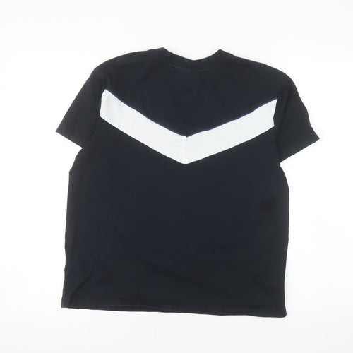 Nike Men Black Sportswear Cotton Crew Neck Short Sleeve T-Shirt S