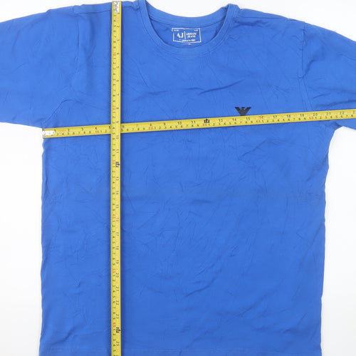 Armani Jeans Men's Blue Crew Neck Short Sleeve T-Shirt XL Cotton