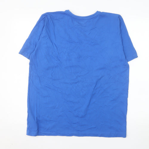 Armani Jeans Men's Blue Crew Neck Short Sleeve T-Shirt XL Cotton