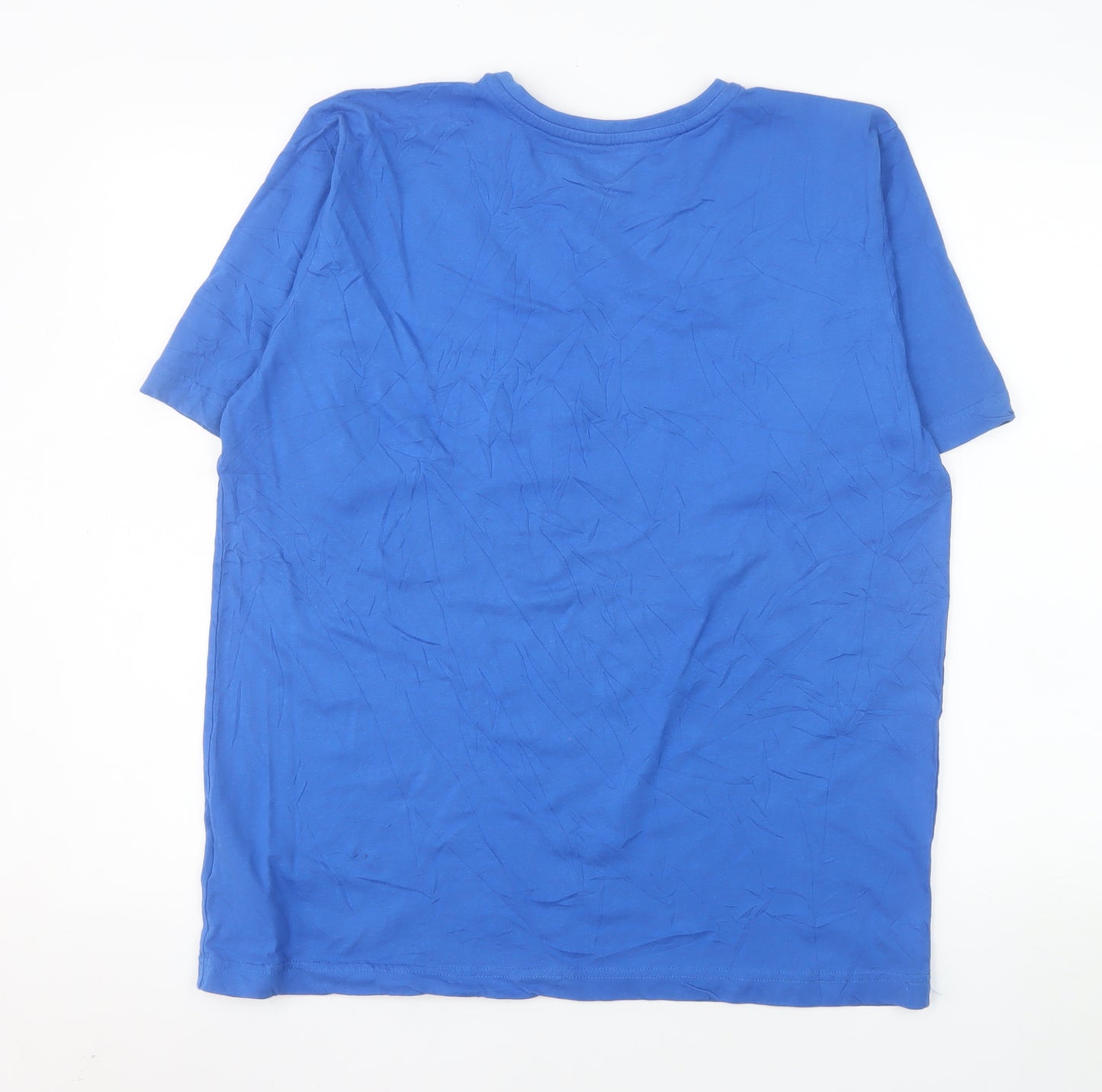 Armani Jeans Men's Blue Crew Neck Short Sleeve T-Shirt XL Cotton
