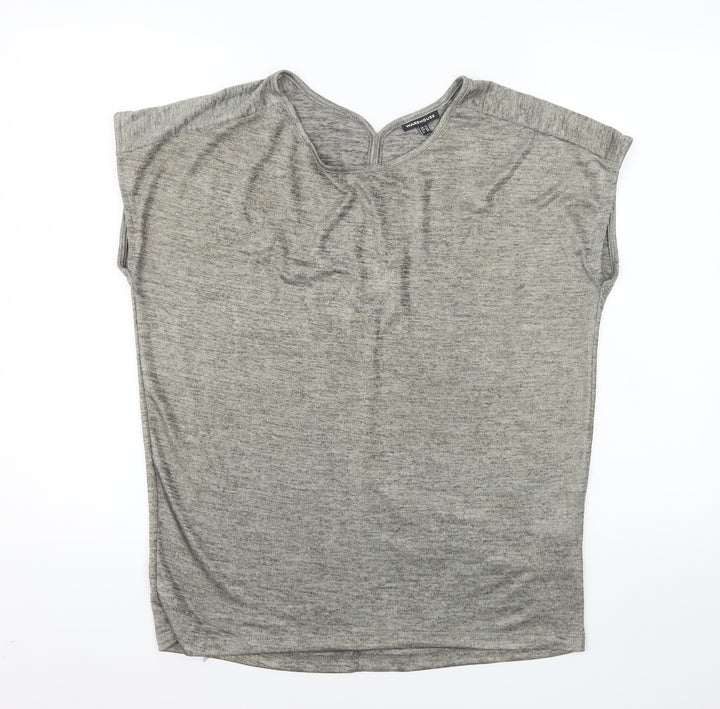 Warehouse Women’s Grey Sleeveless Basic Stretch Jersey Top Size 10