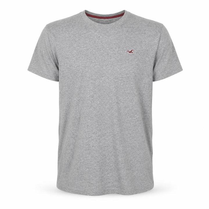 Hollister Men Grey Crew Neck Short Sleeve T-Shirt Medium Classic Fit