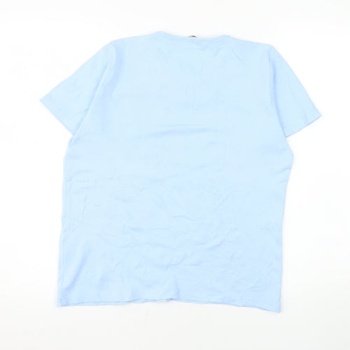 Isle Essentials Women's Blue Cotton Short Sleeve T-Shirt Size 14
