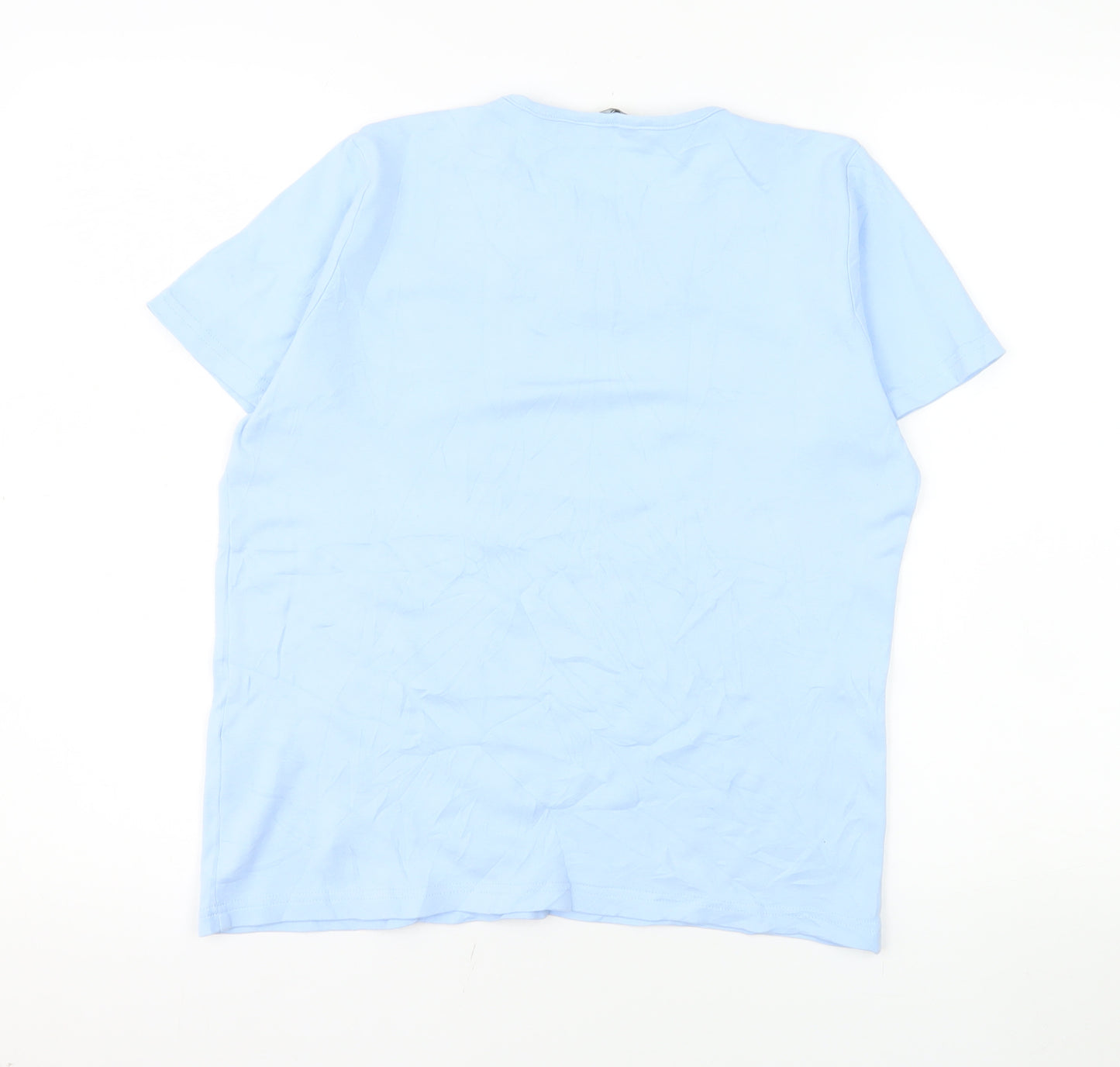 Isle Essentials Women's Blue Cotton Short Sleeve T-Shirt Size 14