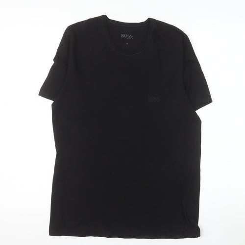 Hugo Boss Men's Black Cotton Crew Neck T-Shirt Size M