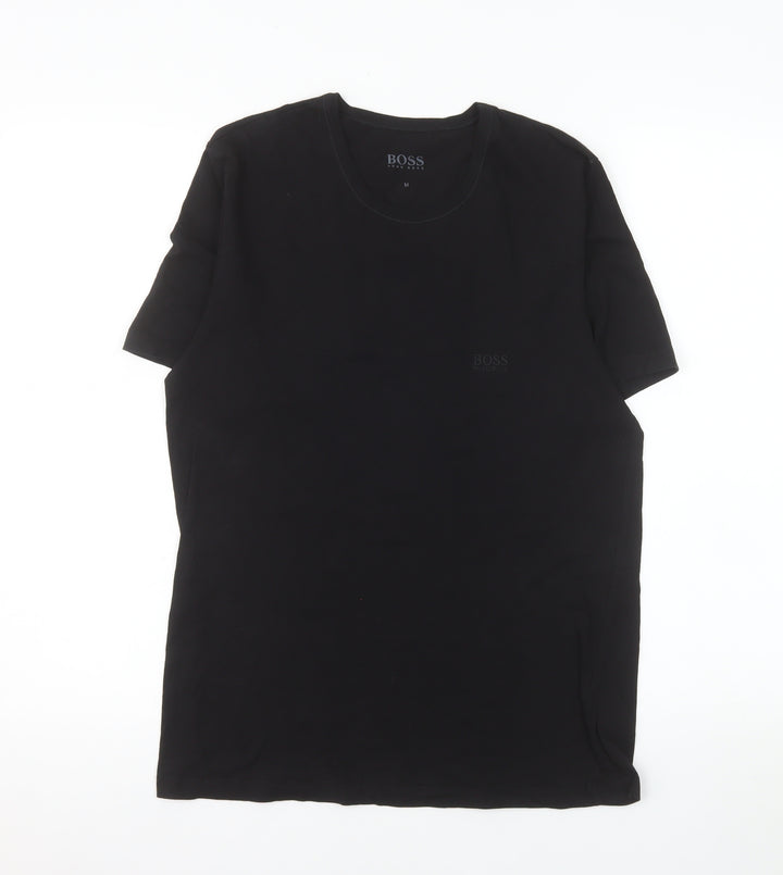 Hugo Boss Men's Black Cotton Crew Neck T-Shirt Size M