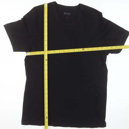 Hugo Boss Men's Black Cotton Crew Neck T-Shirt Size M