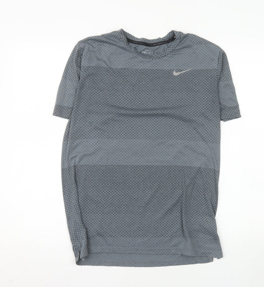 Nike Men's Grey Dri-Fit Athletic Running T-Shirt Size M