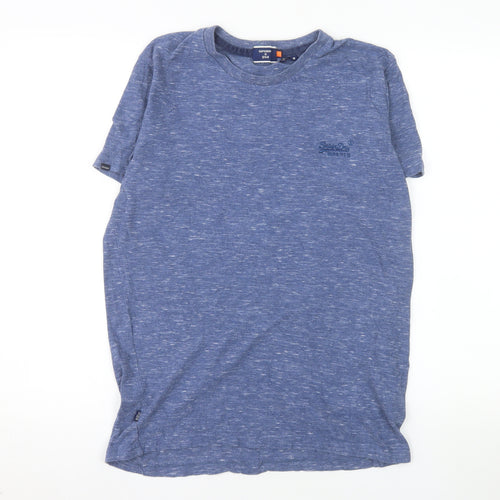 Superdry Men's Blue Crew Neck Cotton T-Shirt Size M