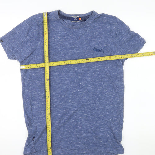 Superdry Men's Blue Crew Neck Cotton T-Shirt Size M