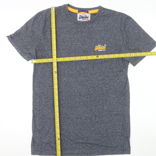 Superdry Men’s Blue Small Vintage Crew Neck Cotton T-Shirt