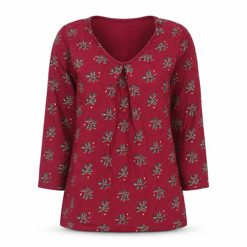 Seasalt Cornwall Women Red Floral Tunic Blouse UK 8 Regular Fit