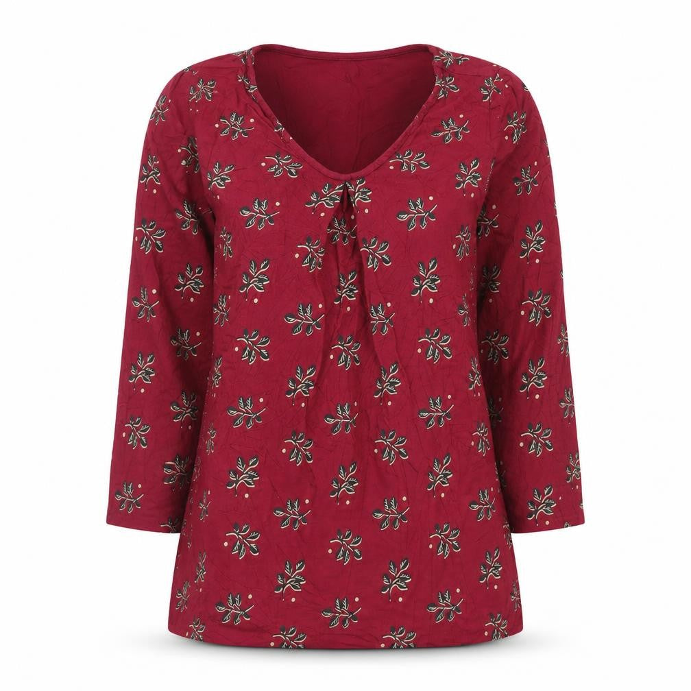 Seasalt Cornwall Women Red Floral Tunic Blouse UK 8 Regular Fit