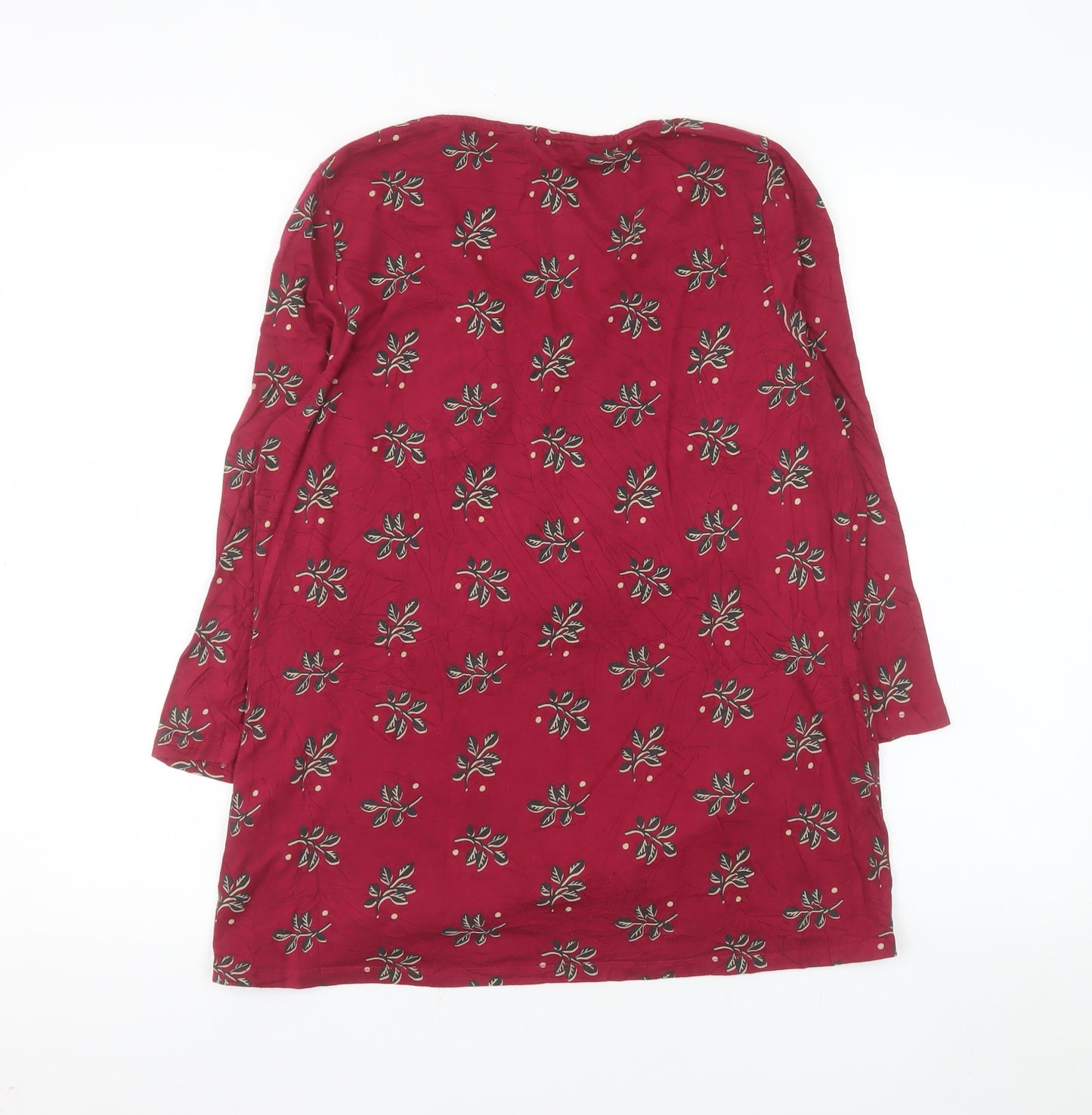 Seasalt Cornwall Women Red Floral Tunic Blouse UK 8 Regular Fit